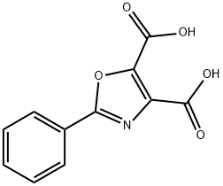 2-phenyl-1,3-oxazole-4,5-dicarboxylic acid Struktur