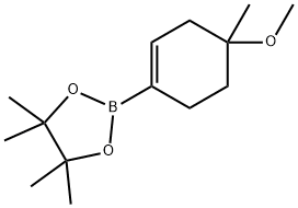 2-(4-甲氧基-4-甲基环己-1-烯-1-基)-4,4,5,5-四甲基-1,3,2-二氧硼杂环戊烷, 1594127-36-2, 结构式
