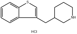 3-(1-benzothiophen-3-ylmethyl)piperidine hydrochloride Structure