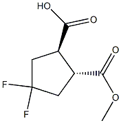 反式-4,4-二氟-2-(甲氧基羰基)环戊烷甲酸 结构式