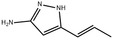 1H-Pyrazol-3-amine, 5-(1E)-1-propen-1-yl- 化学構造式