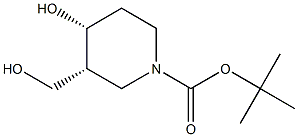 tert-butyl cis-4-hydroxy-3-(hydroxymethyl)piperidine-1-carboxylate Structure