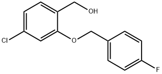 [4-Chloro-2-[(4-fluorophenyl)methoxy]phenyl]methanol Struktur