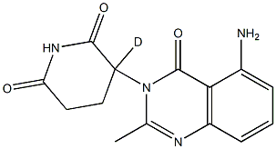 2,6-Piperidinedione-3-d, 3-(5-amino-2-methyl-4-oxo-3(4H)-quinazolinyl)- Structure