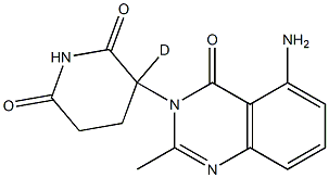 2,6-Piperidinedione-3-d, 3-(5-amino-2-methyl-4-oxo-3(4H)-quinazolinyl)- Struktur