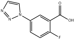 2-FLUORO-5-(1H-1,2,3-TRIS唑-1-YL)BENZOIC ACID, 1620655-87-9, 结构式