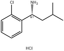 (1R)-1-(2-CHLOROPHENYL)-3-METHYLBUTAN-1-AMINE HYDROCHLORIDE 结构式
