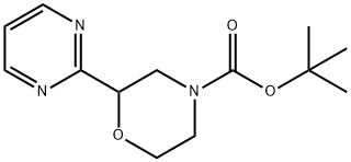 2-(N-Boc-morpholin-2-yl)pyrimidine Struktur