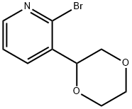 2-Bromo-3-(1,4-dioxan-2-yl)pyridine,1622835-11-3,结构式