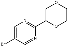 5-bromo-2-(1,4-dioxan-2-yl)pyrimidine Struktur