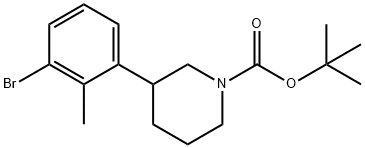 2-Methyl-3-(N-Boc-piperidin-3-yl)bromobenzene Structure