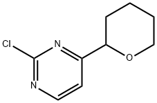 2-chloro-4-(tetrahydro-2H-pyran-2-yl)pyrimidine,1622835-71-5,结构式