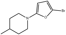 2-Bromo-5-(4-methylpiperidin-1-yl)furan,1622840-77-0,结构式