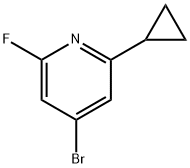 4-Bromo-2-fluoro-6-cyclopropylpyridine,1622841-07-9,结构式
