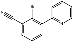 3-Bromo-4-(pyridin-2-yl)-2-pyridinecarbonitrile Struktur