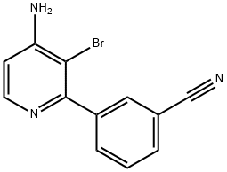 4-Amino-3-bromo-2-(3-cyanophenyl)pyridine Structure