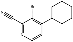 3-Bromo-4-cyclohexyl-2-pyridinecarbonitrile Struktur