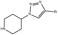 4-Bromo-1-(piperidin-4-yl)-1H-1,2,3-triazole,1622843-36-0,结构式