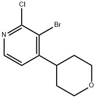 3-Bromo-4-(oxan-4-yl)-2-chloropyridine Struktur