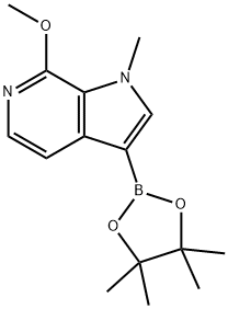 7-Methoxy-1-methyl-3-(4,4,5,5-tetramethyl-1,3,2-dioxaborolan-2-yl)-1H-pyrrolo[2,3-c]pyridine Structure