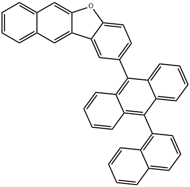 2-(10-(萘-1-基)蒽-9-基)萘并[2,3-B]苯并呋喃,1627916-49-7,结构式