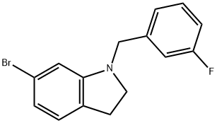 6-Bromo-1-(3-fluorobenzyl)indoline Structure
