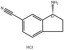 (3R)-3-AMINOINDANE-5-CARBONITRILE HCL Structure