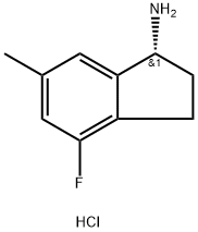 (1R)-4-FLUORO-6-METHYL-2,3-DIHYDRO-1H-INDEN-1-AMINE HYDROCHLORIDE Structure