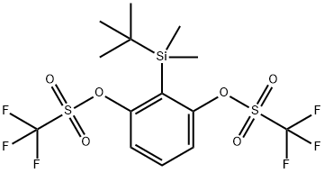 2-(tert-Butyldimethylsilyl)-1,3-phenylene Bis(trifluoromethanesulfonate) Struktur