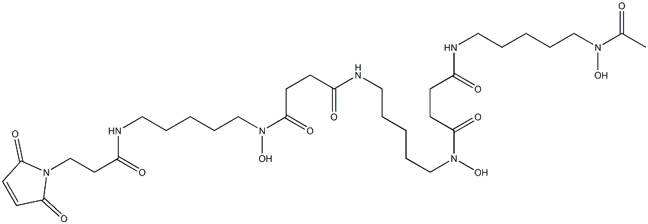 Butanediamide, N4-[5-[[4-[[5-(acetylhydroxyamino)pentyl]amino]-1,4-dioxobutyl]hydroxyamino]pentyl]-N1-[5-[[3-(2,5-dihydro-2,5-dioxo-1H-pyrrol-1-yl)-1-oxopropyl]amino]pentyl]-N1-hydroxy- Structure