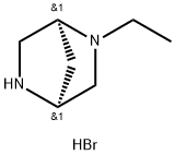 (1S,4S)-2-Ethyl-2,5-diazabicyclo[2.2.1]heptane dihydrobromide 化学構造式