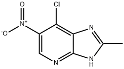 7-chloro-2-methyl-6-nitro-3H-imidazo[4,5-b]pyridine 化学構造式