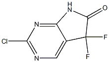 2-chloro-5,5-difluoro-5,7-dihydro-6H-pyrrolo[2,3-d]pyrimidin-6-one Struktur