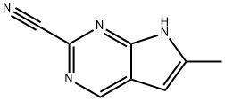 6-Methyl-7H-pyrrolo[2,3-d]pyrimidine-2-carbonitrile 结构式