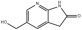 5-(hydroxymethyl)-1,3-dihydro-2H-pyrrolo[2,3-b]pyridin-2-one Struktur