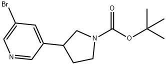 tert-butyl 3-(5-bromopyridin-3-yl)pyrrolidine-1-carboxylate Structure