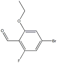 4-溴-2-乙氧基-6-氟苯甲醛, 1638951-93-5, 结构式