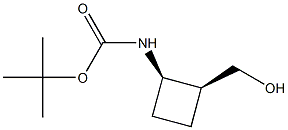 tert-butyl N-[cis-2-(hydroxymethyl)cyclobutyl]carbamate Struktur