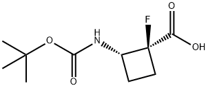 (1S,2S)-2-{[(tert-butoxy)carbonyl]amino}-1-fluorocyclobutane-1-carboxylic acid Struktur