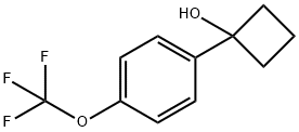 1-[4-(Trifluoromethoxy)phenyl]cyclobutanol 化学構造式