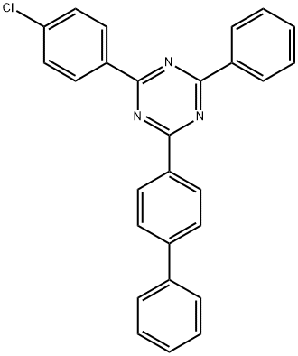 2-(biphenyl-4-yl)-4-(4-chlorophenyl)-6-phenyl-1,3,5-triazine Struktur