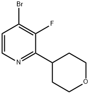 4-Bromo-3-fluoro-2-(oxan-4-yl)pyridine,1643537-32-9,结构式