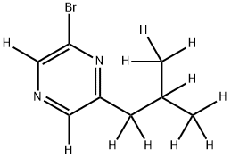 2-Bromo-6-(iso-butyl)pyrazine-d11 Structure