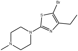 5-Bromo-4-ethyl-2-(N-methylpiperazin-1-yl)thiazole Structure