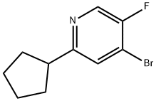4-Bromo-2-cyclopentyl-5-fluoropyridine,1643544-06-2,结构式