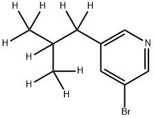 3-Bromo-5-(iso-butyl-d9)-pyridine Struktur