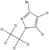 3-Bromo-1-(ethyl)pyrazole-d7 Struktur