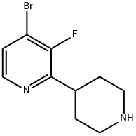 4-Bromo-3-fluoro-2-(piperidin-4-yl)pyridine Structure