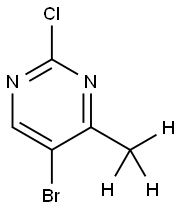 5-Bromo-2-chloro-4-(methyl-d3)-pyrimidine Structure