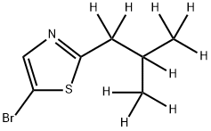5-Bromo-2-(iso-butyl-d9)-thiazole Struktur